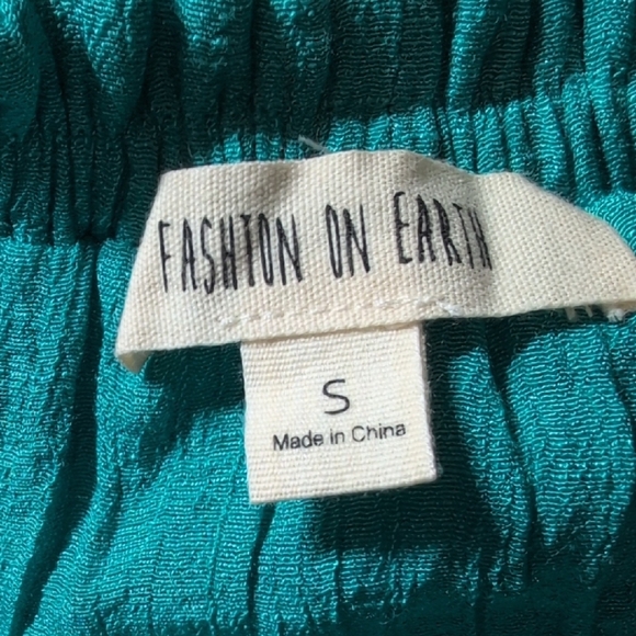 Chic Teal Lace-Up Mini Dress - Picture 4 of 4